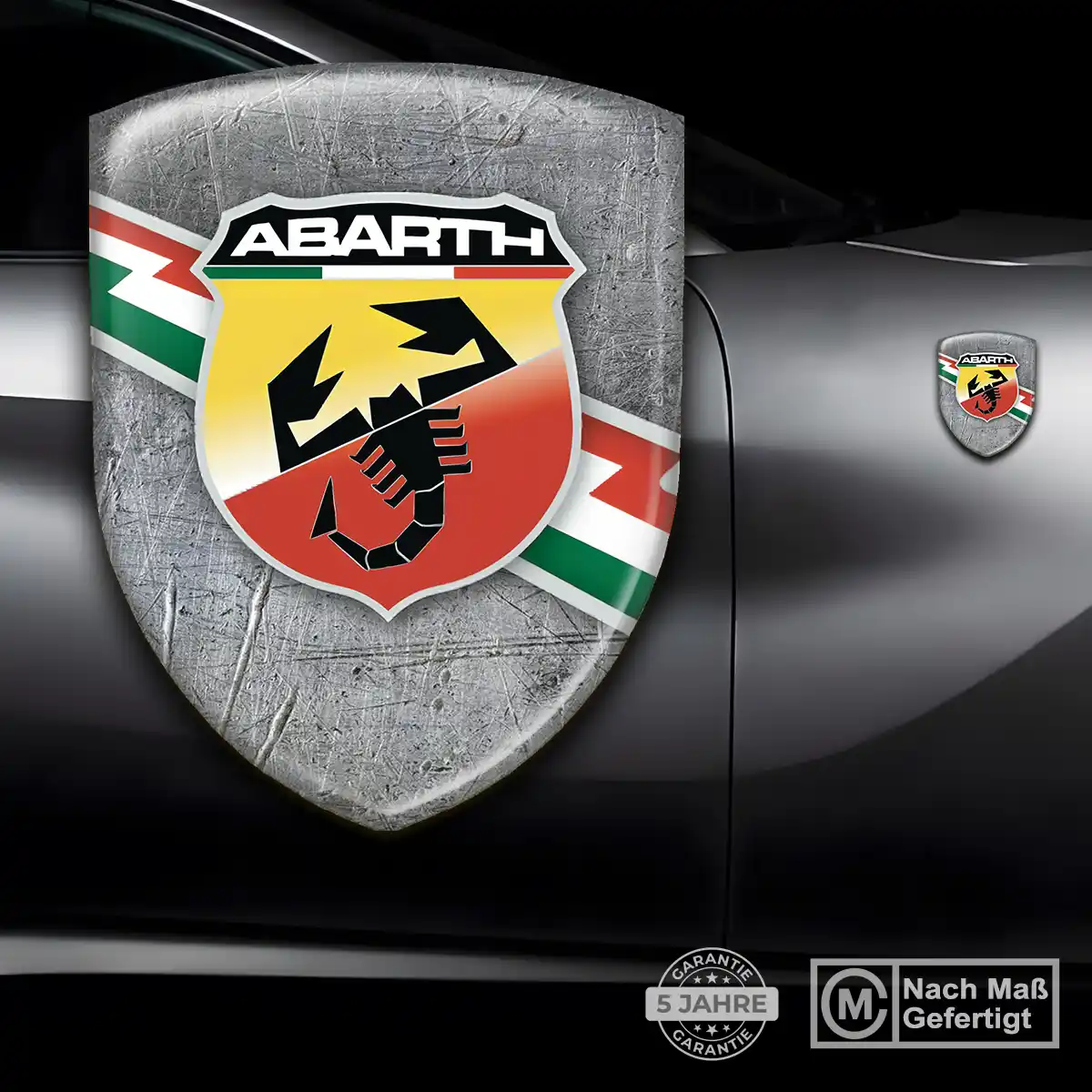 Abarth 3D Gel Aufkleber Embleme Auto Edles Design
