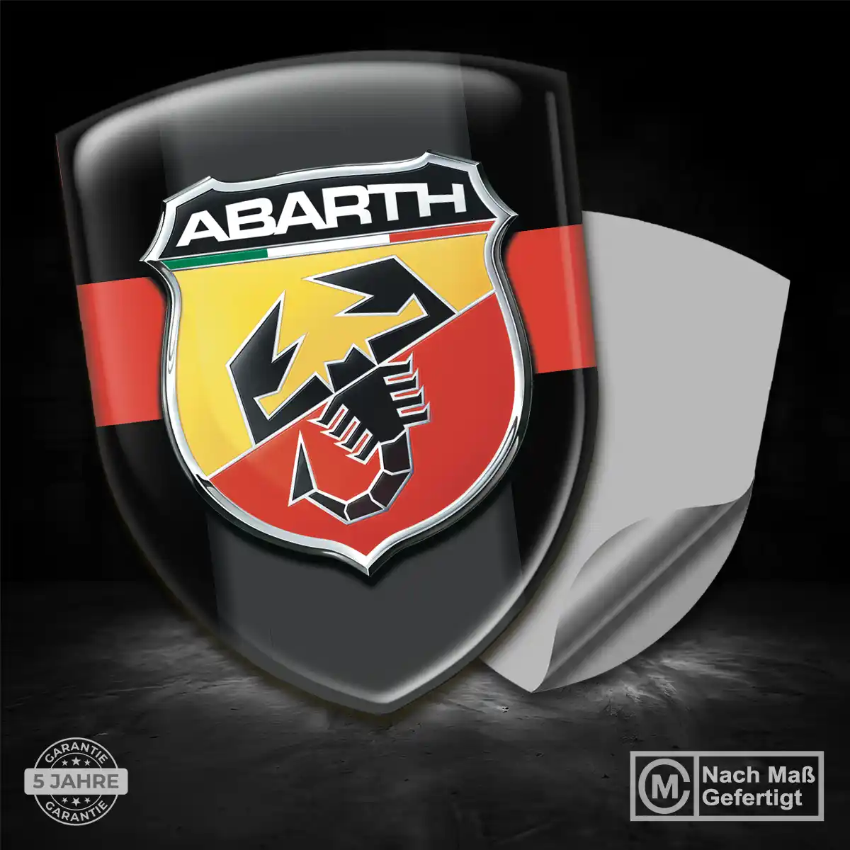 Abarth 3D Gel Aufkleber Embleme Auto Elegantes Design