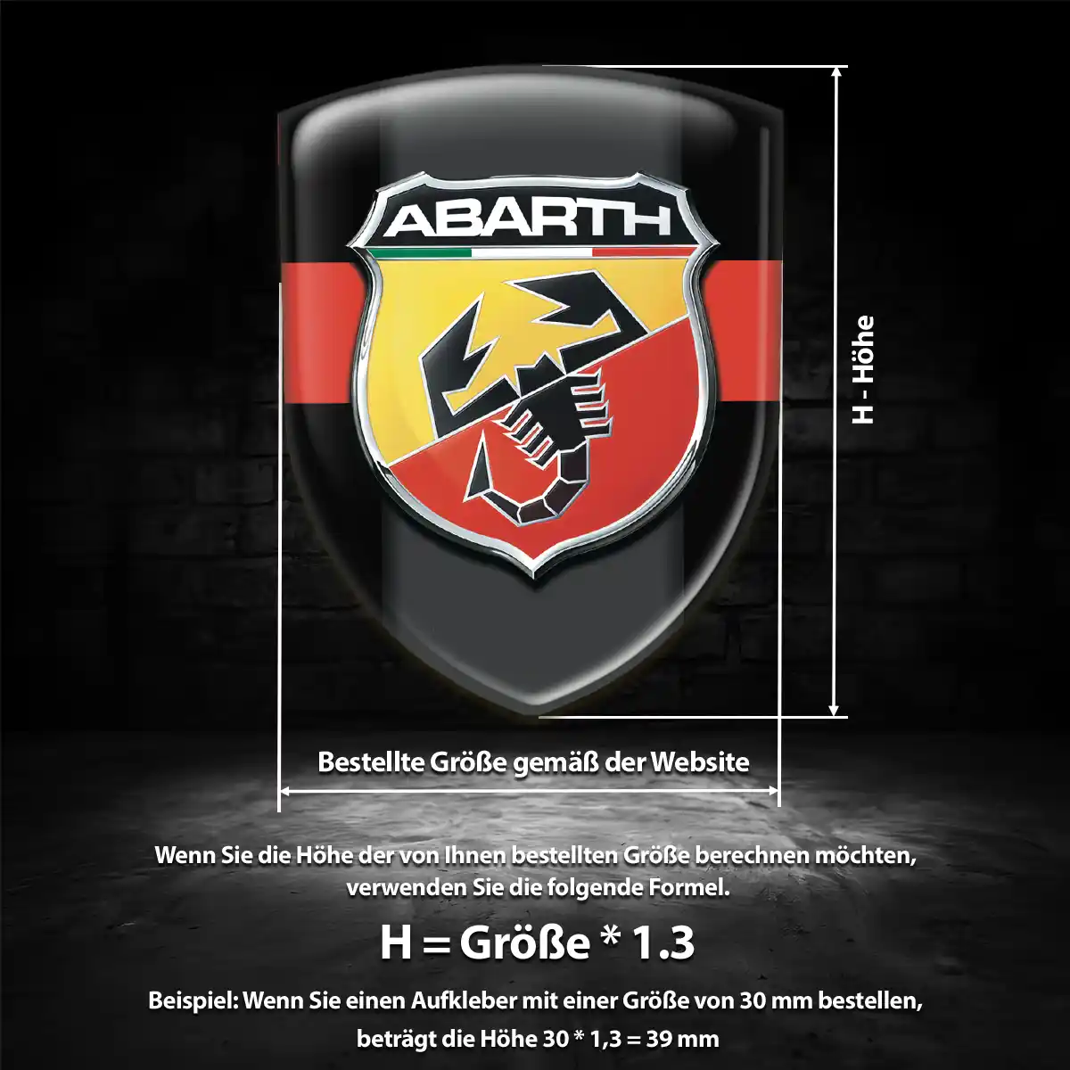 Abarth 3D Gel Aufkleber Embleme Auto Elegantes Design