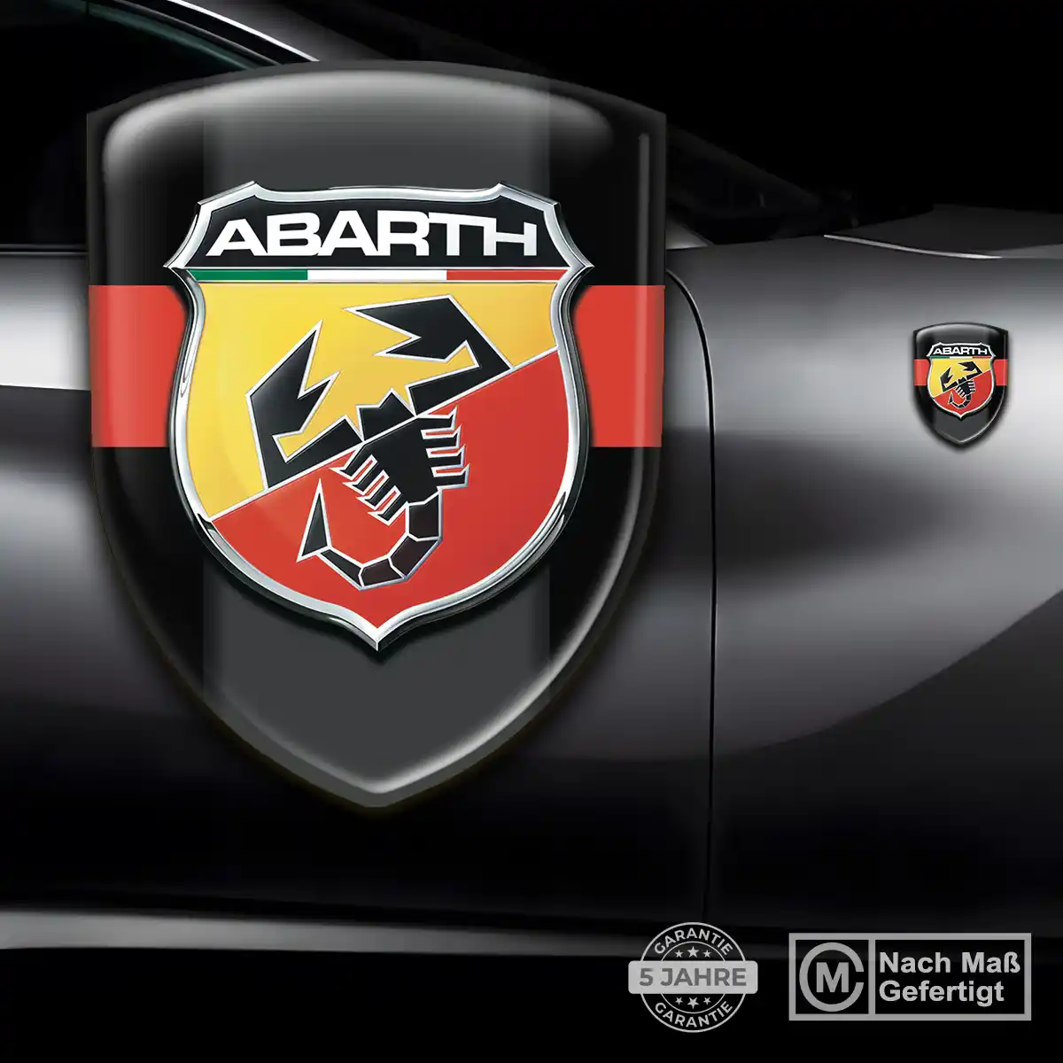 Abarth 3D Gel Aufkleber Embleme Auto Elegantes Design