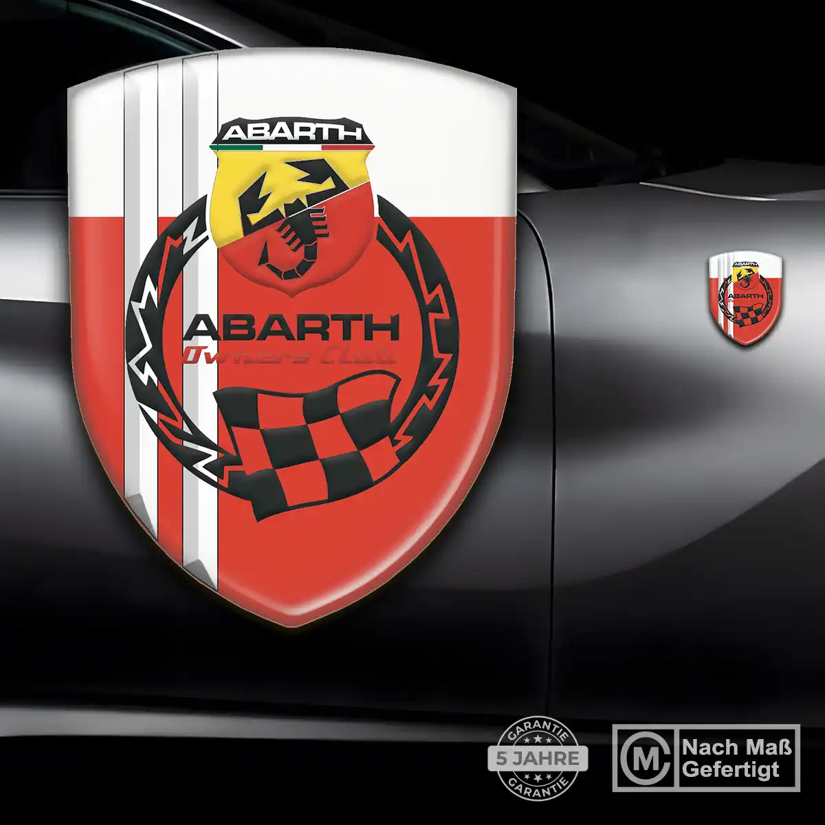 Abarth 3D Gel Aufkleber Embleme Auto Exterieurdesign