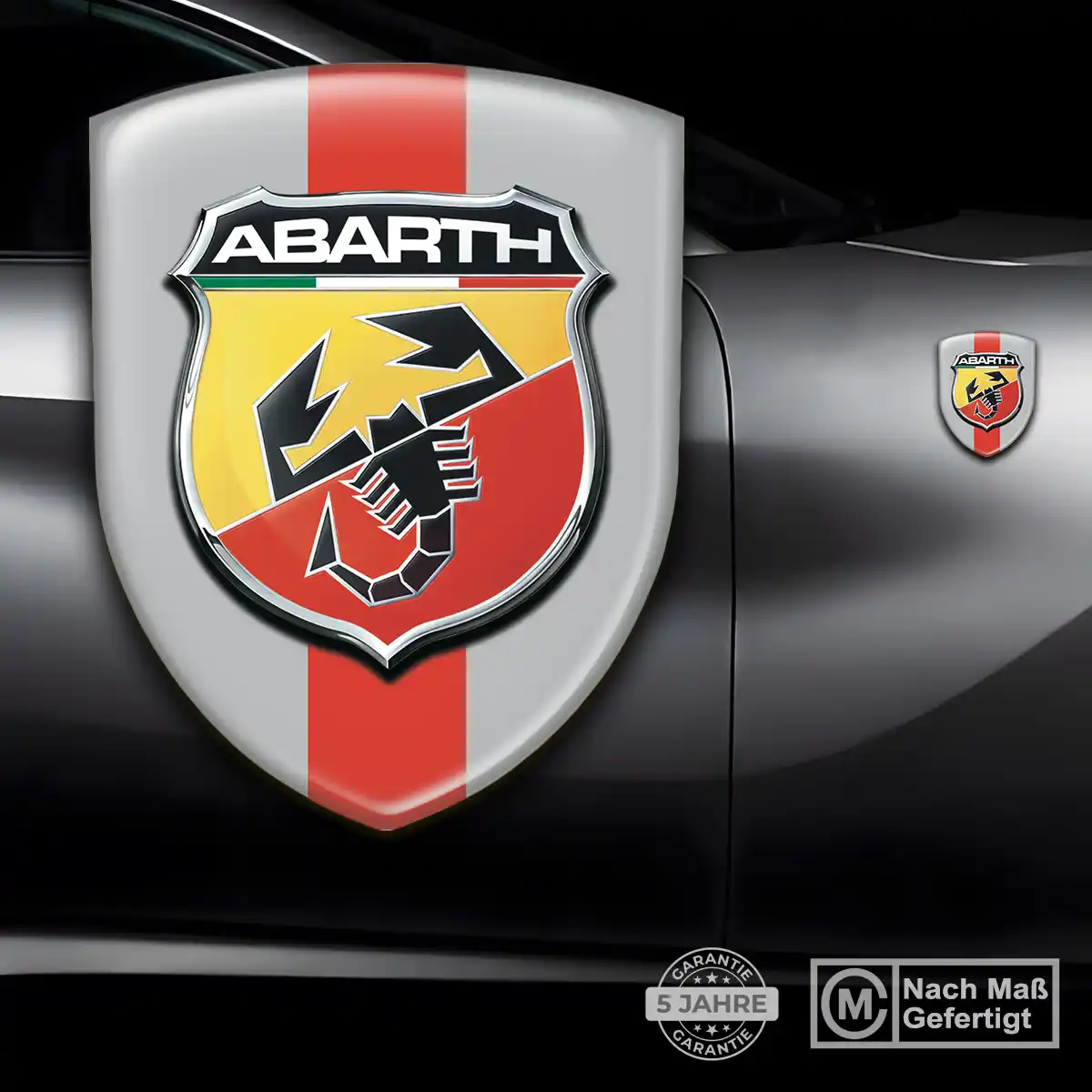 Abarth 3D Gel Aufkleber Embleme Auto Höchste Qualität
