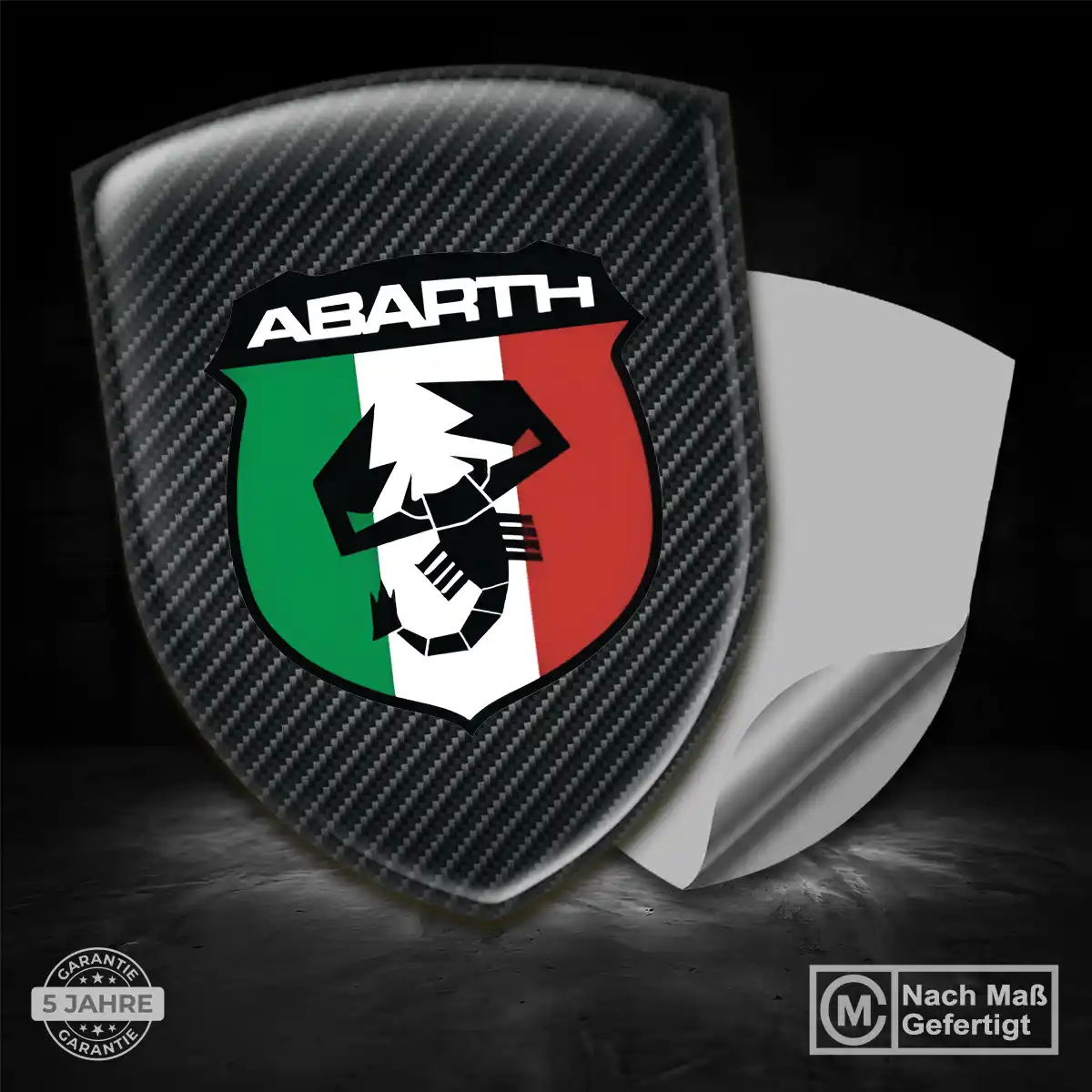 Abarth 3D Gel Aufkleber Embleme Auto Hochwertiges Harz