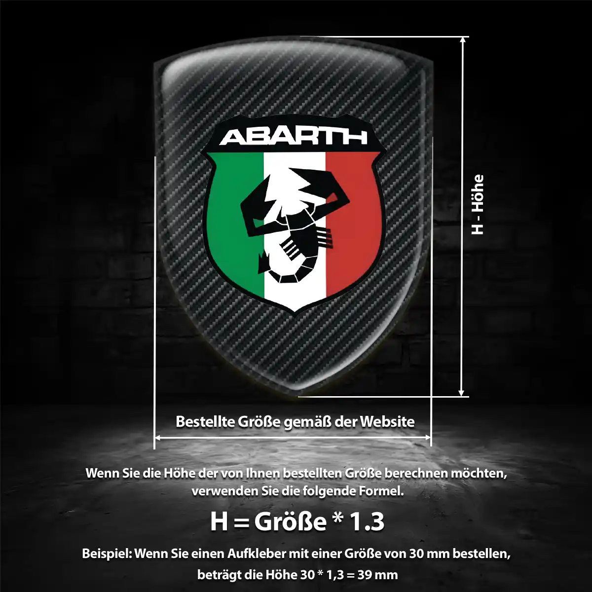 Abarth 3D Gel Aufkleber Embleme Auto Hochwertiges Harz