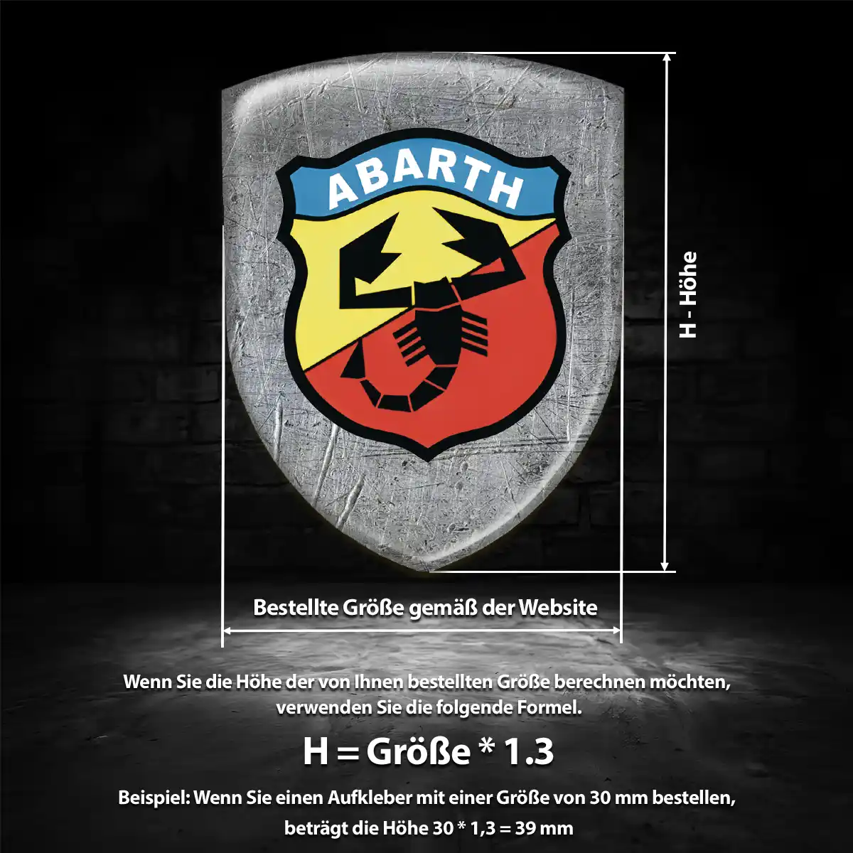 Abarth 3D Gel Aufkleber Embleme Auto Hohe Qualität