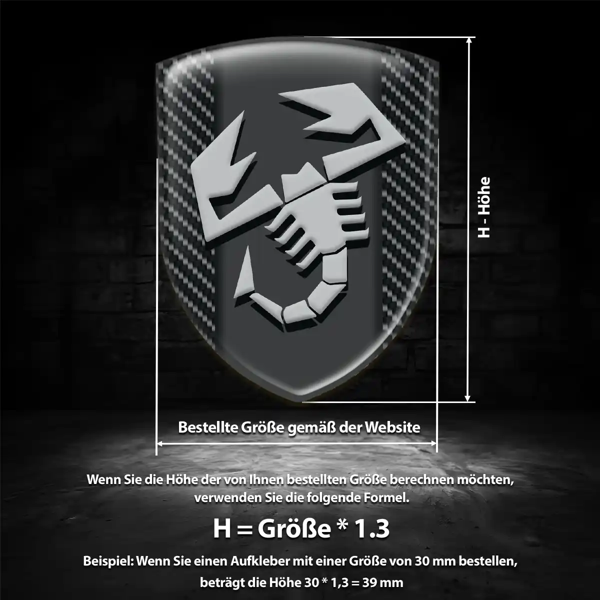 Abarth 3D Gel Aufkleber Embleme Auto Limitierte Auflage