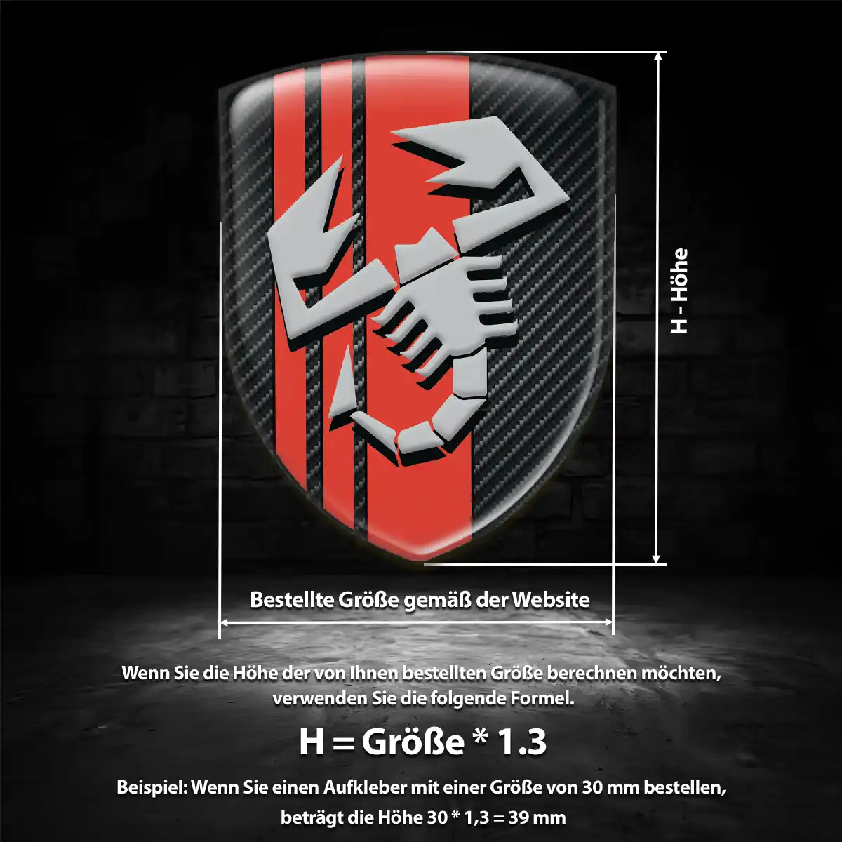 Abarth 3D Gel Aufkleber Embleme Auto Markenedition