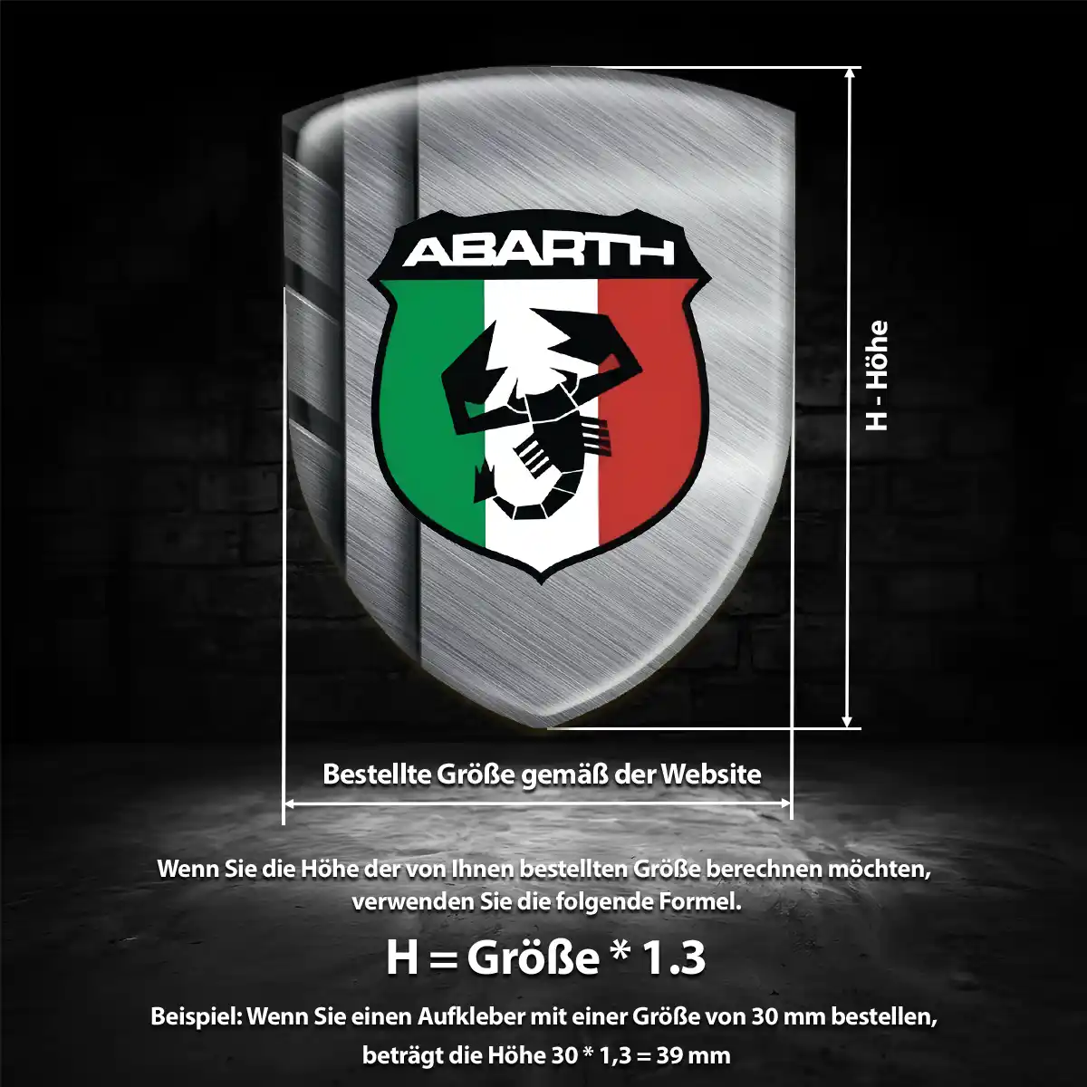 Abarth 3D Gel Aufkleber Embleme Auto Modernes Design