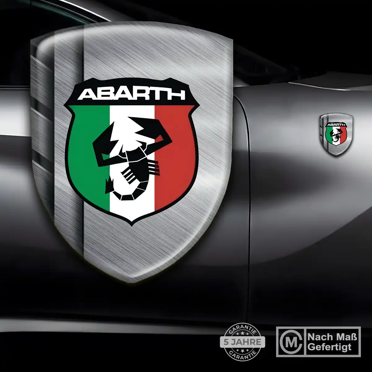 Abarth 3D Gel Aufkleber Embleme Auto Modernes Design