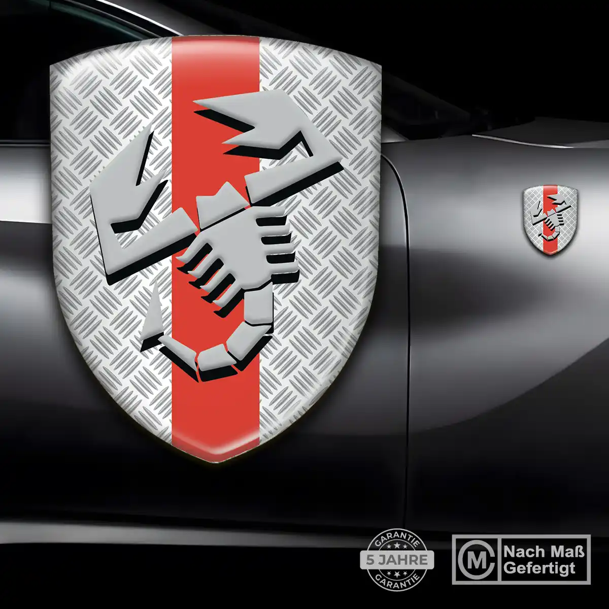 Abarth 3D Gel Aufkleber Embleme Auto Premium-Edition