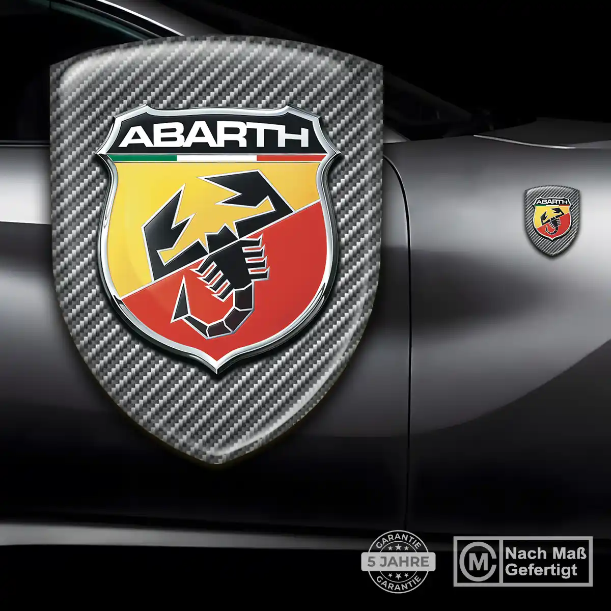 Abarth 3D Gel Aufkleber Embleme Auto Premiumqualität