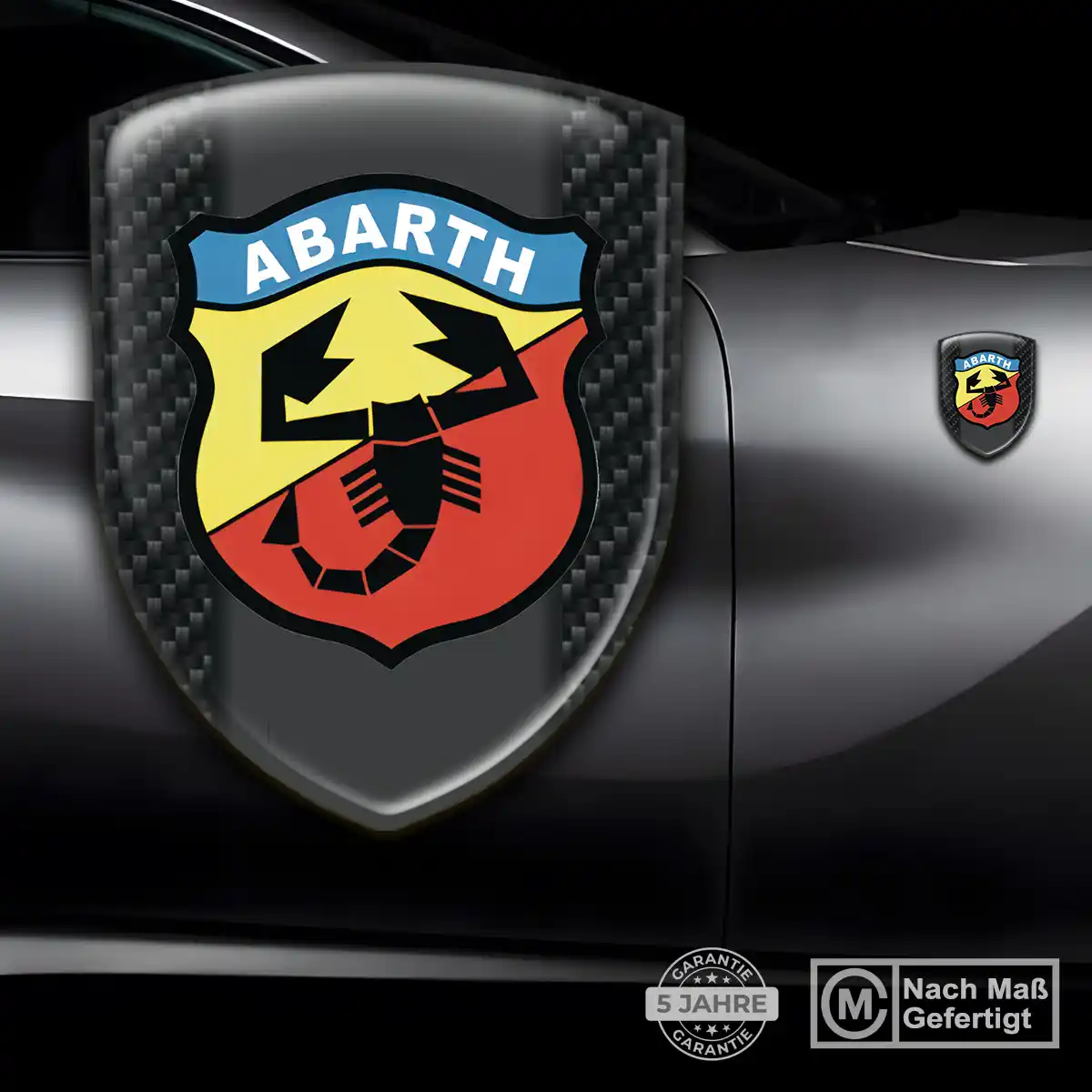 Abarth 3D Gel Aufkleber Embleme Auto Spitzenqualität