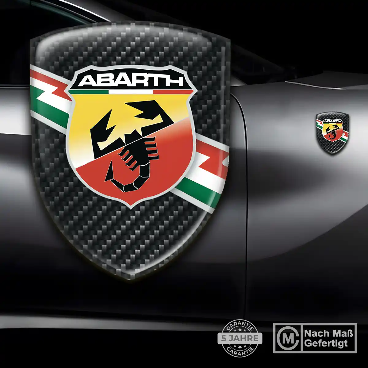 Abarth 3D Gel Aufkleber Embleme Auto Stilvolles Design