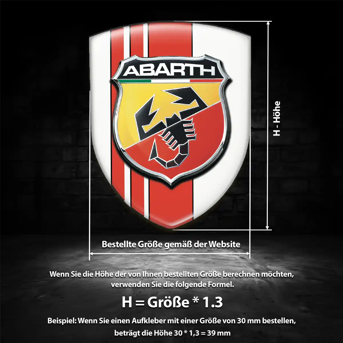 Abarth 3D Gel Aufkleber Embleme Auto Tuningfahrzeug