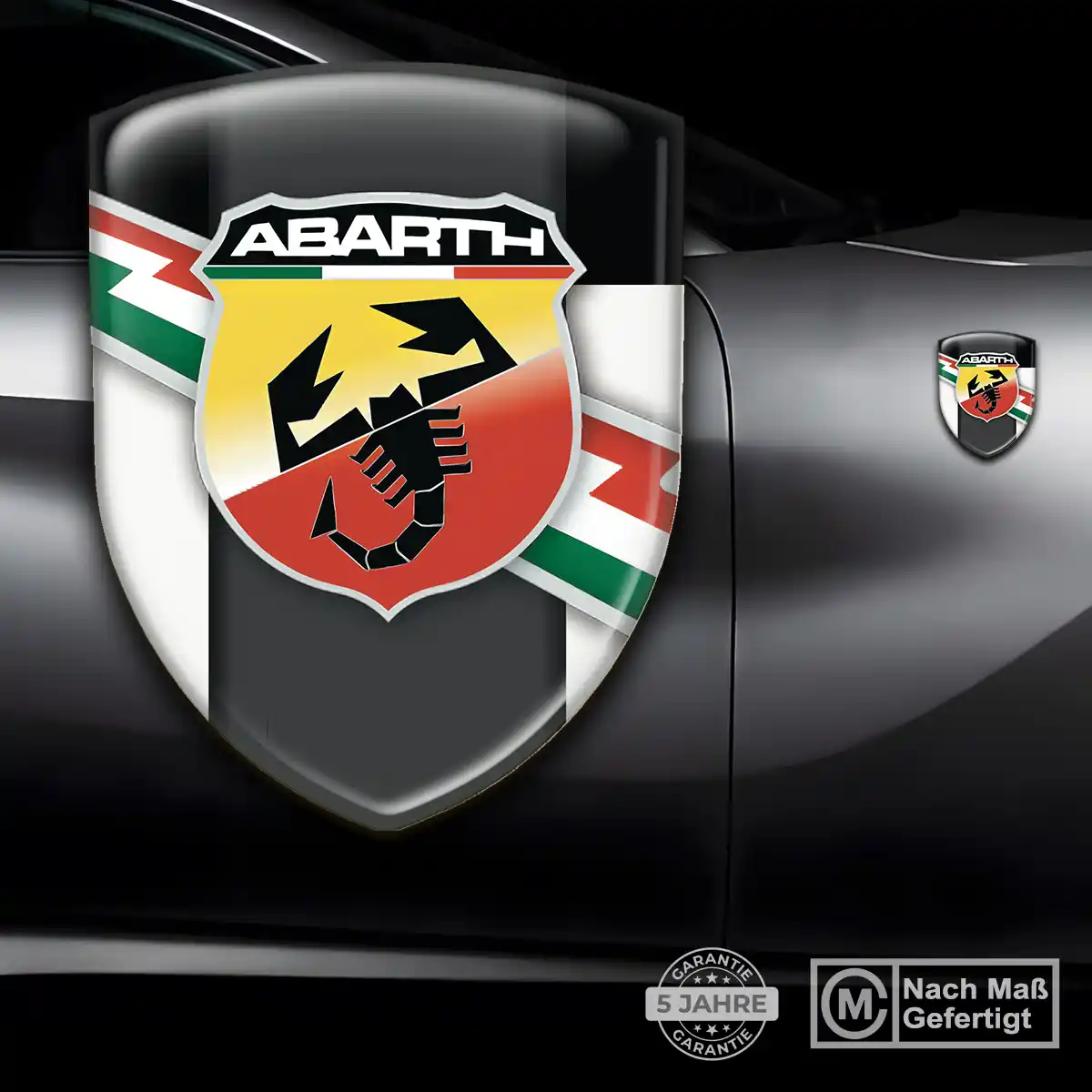 Abarth 3D Gel Aufkleber Embleme Überzeugende Qualität