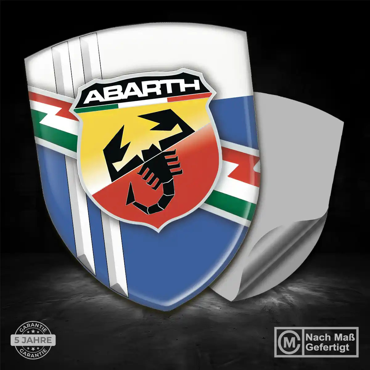Abarth 3D Gel Aufkleber Embleme Edles Design