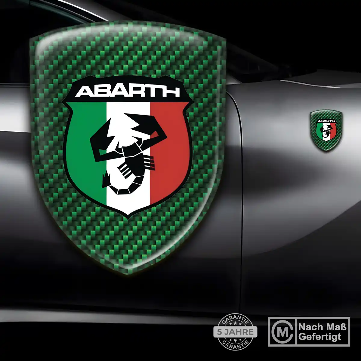 Abarth 3D Gel Aufkleber Embleme Erstklassige Qualität