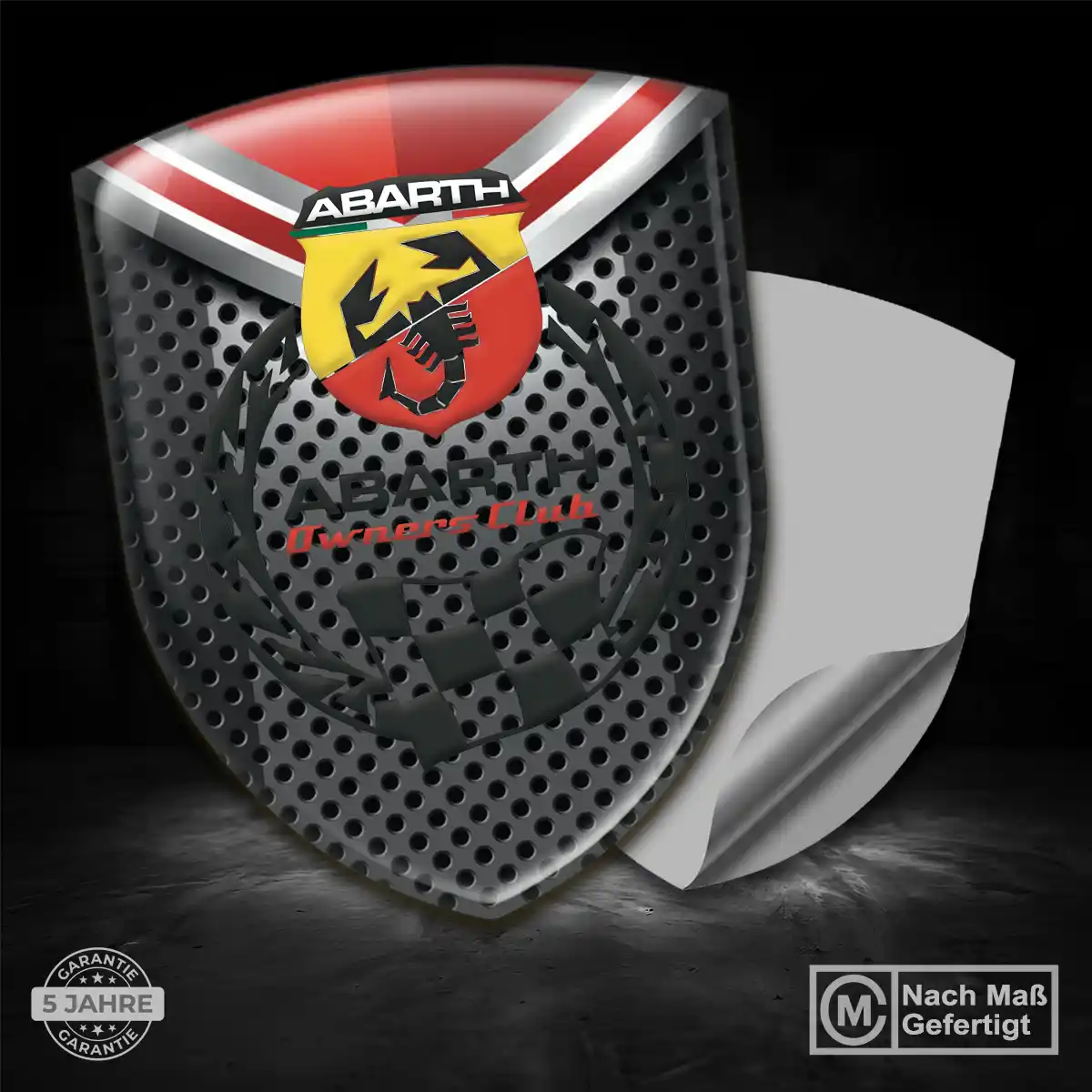 Abarth 3D Gel Aufkleber Embleme Exterieurdesign