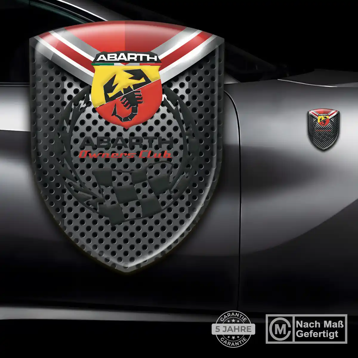 Abarth 3D Gel Aufkleber Embleme Exterieurdesign