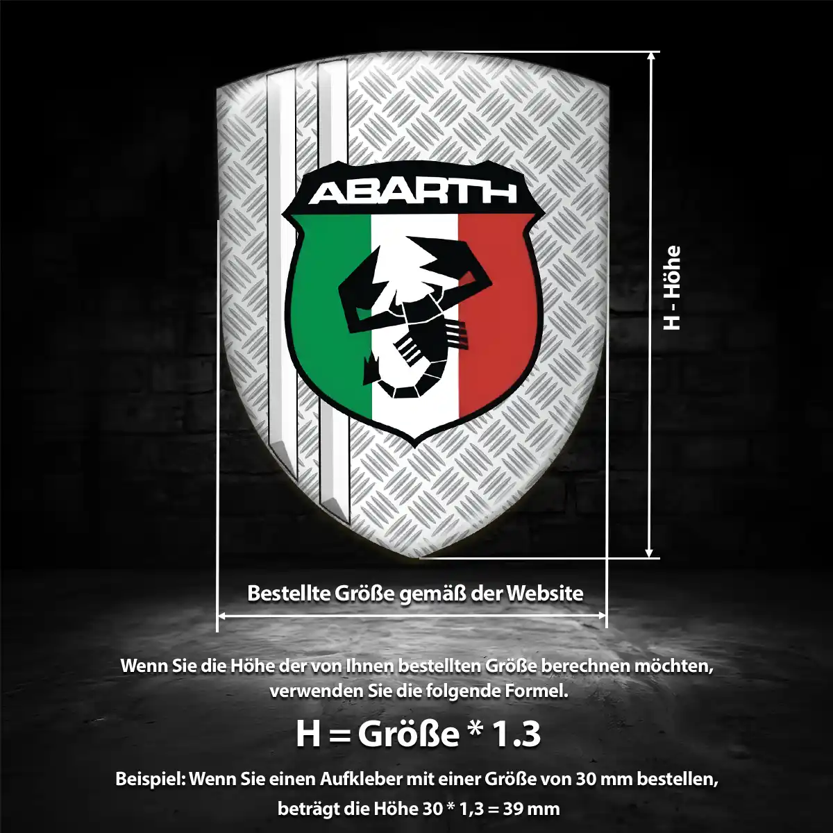 Abarth 3D Gel Aufkleber Embleme Höchste Qualität