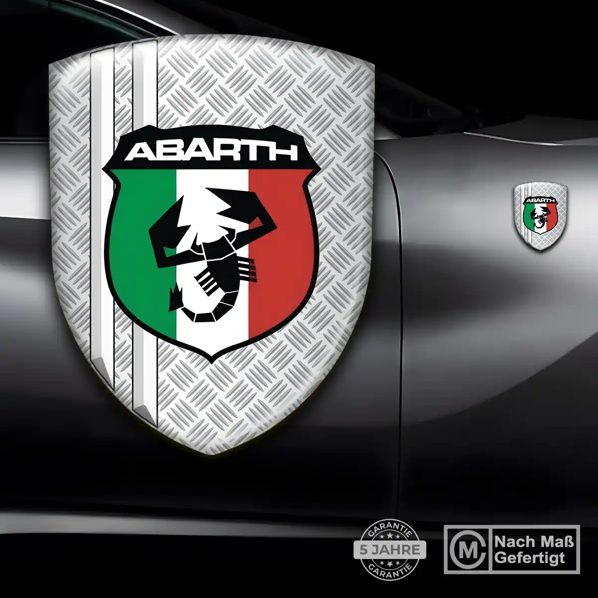 Abarth 3D Gel Aufkleber Embleme Höchste Qualität
