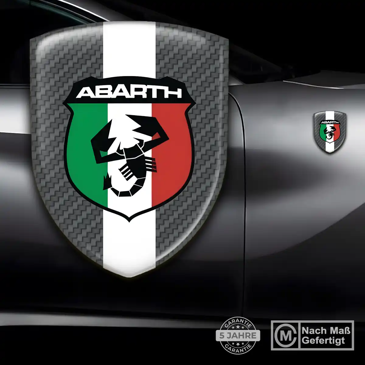 Abarth 3D Gel Aufkleber Embleme Hochwertiges Harz