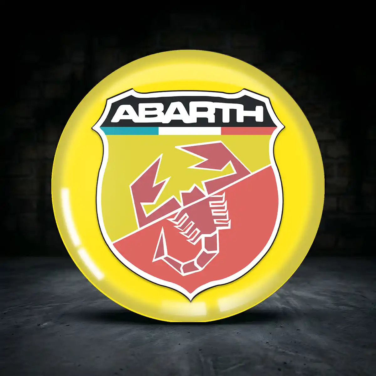 Abarth 3D Gel Aufkleber Embleme Limitierte Auflage