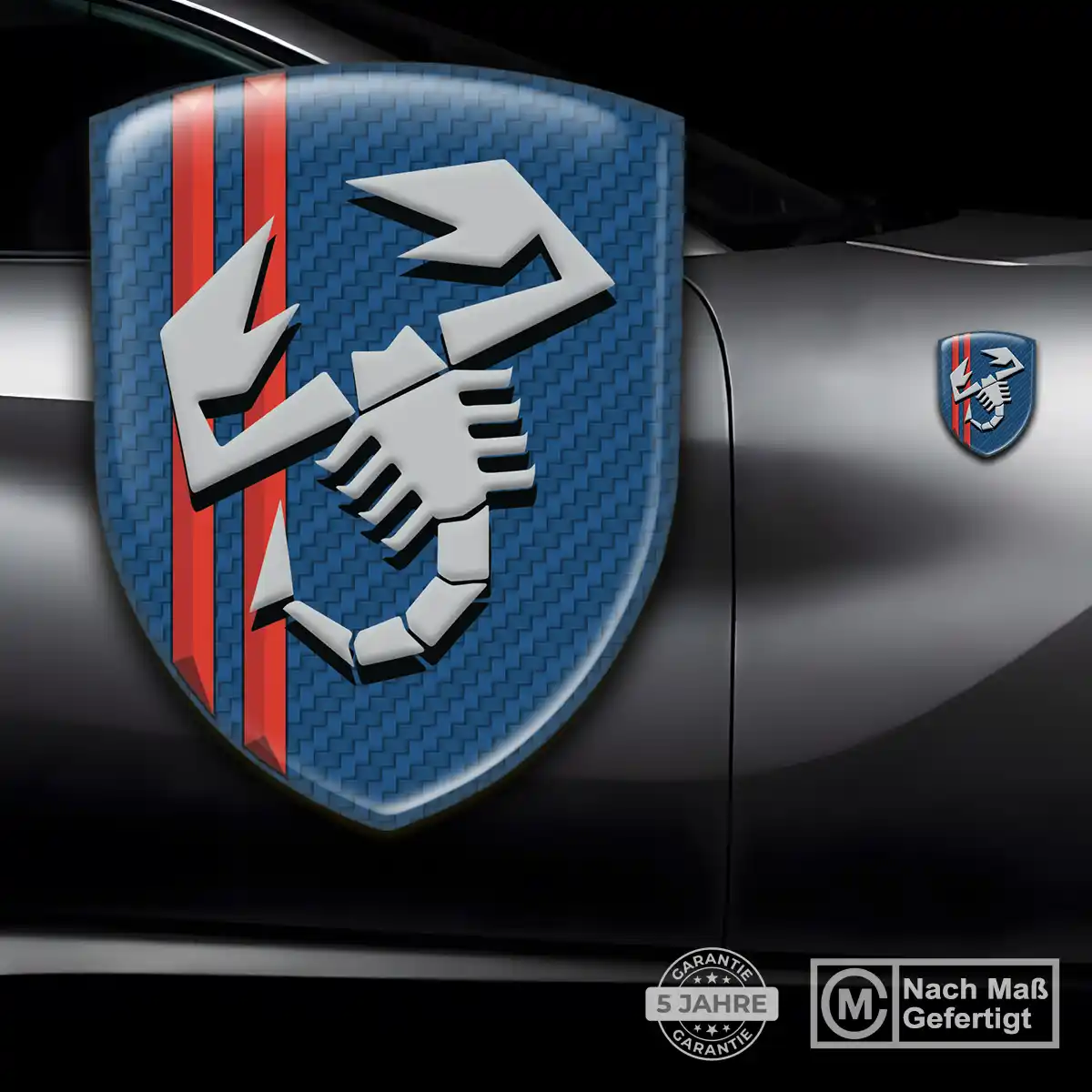 Abarth 3D Gel Aufkleber Embleme Luxus-Edition