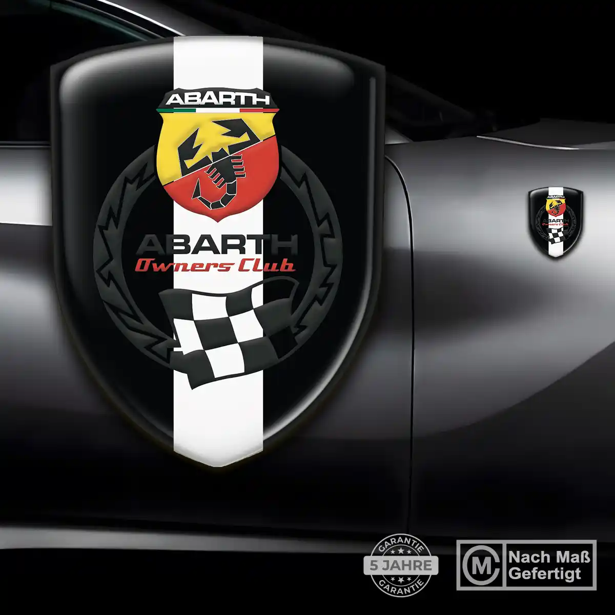 Abarth 3D Gel Aufkleber Embleme Markenedition