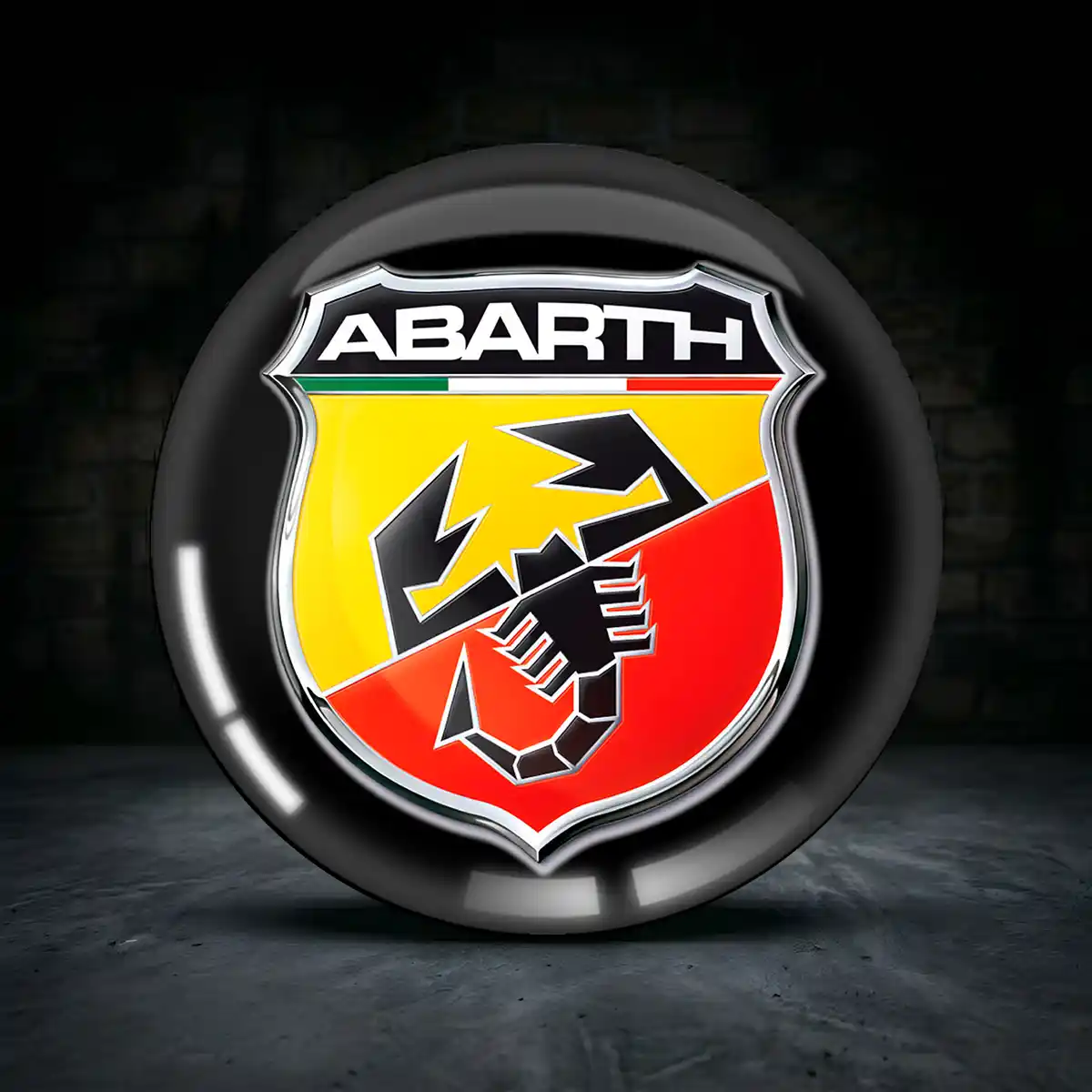 Abarth 3D Gel Aufkleber Embleme Premium-Edition