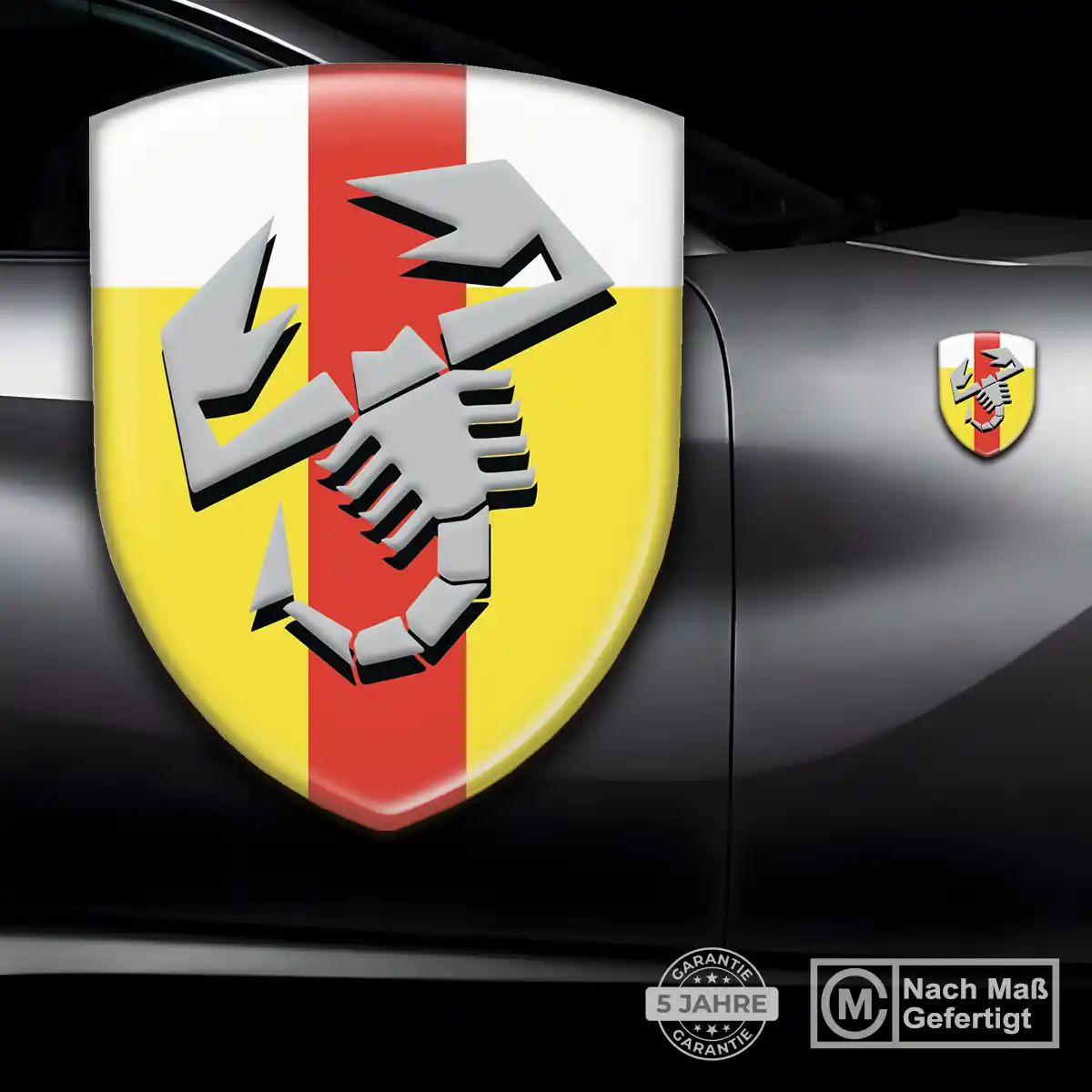 Abarth 3D Gel Aufkleber Embleme Spitzenqualität