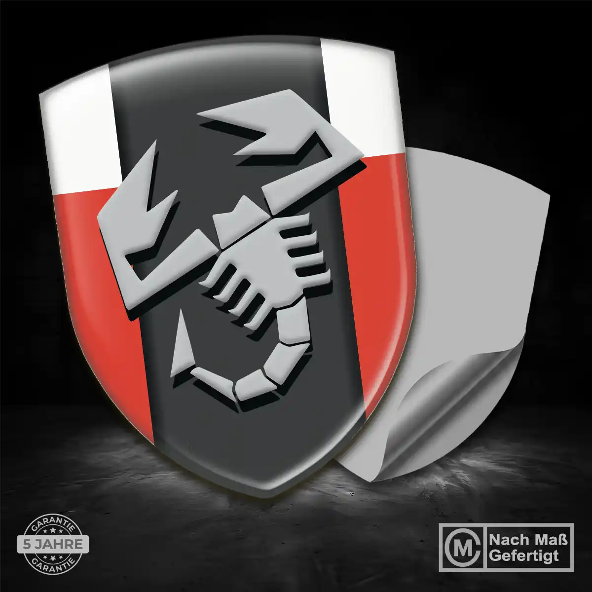 Abarth 3D Gel Aufkleber Embleme Tuningfahrzeug