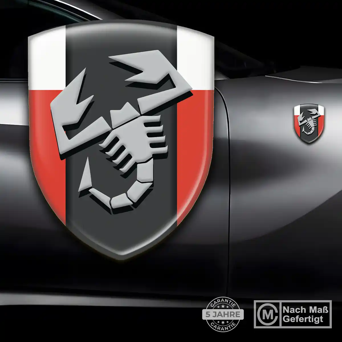 Abarth 3D Gel Aufkleber Embleme Tuningfahrzeug