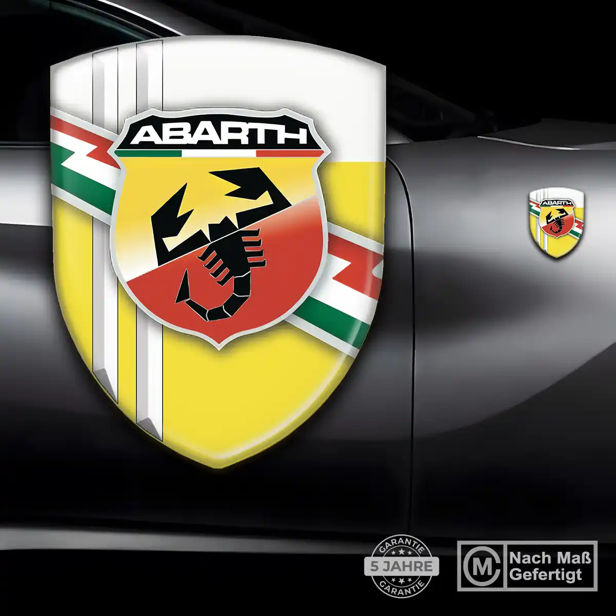 Abarth 3D Gel Aufkleber Exterieurdesign