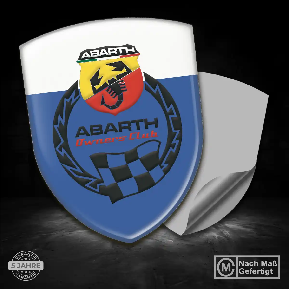Abarth 3D Gel Aufkleber Höchste Qualität