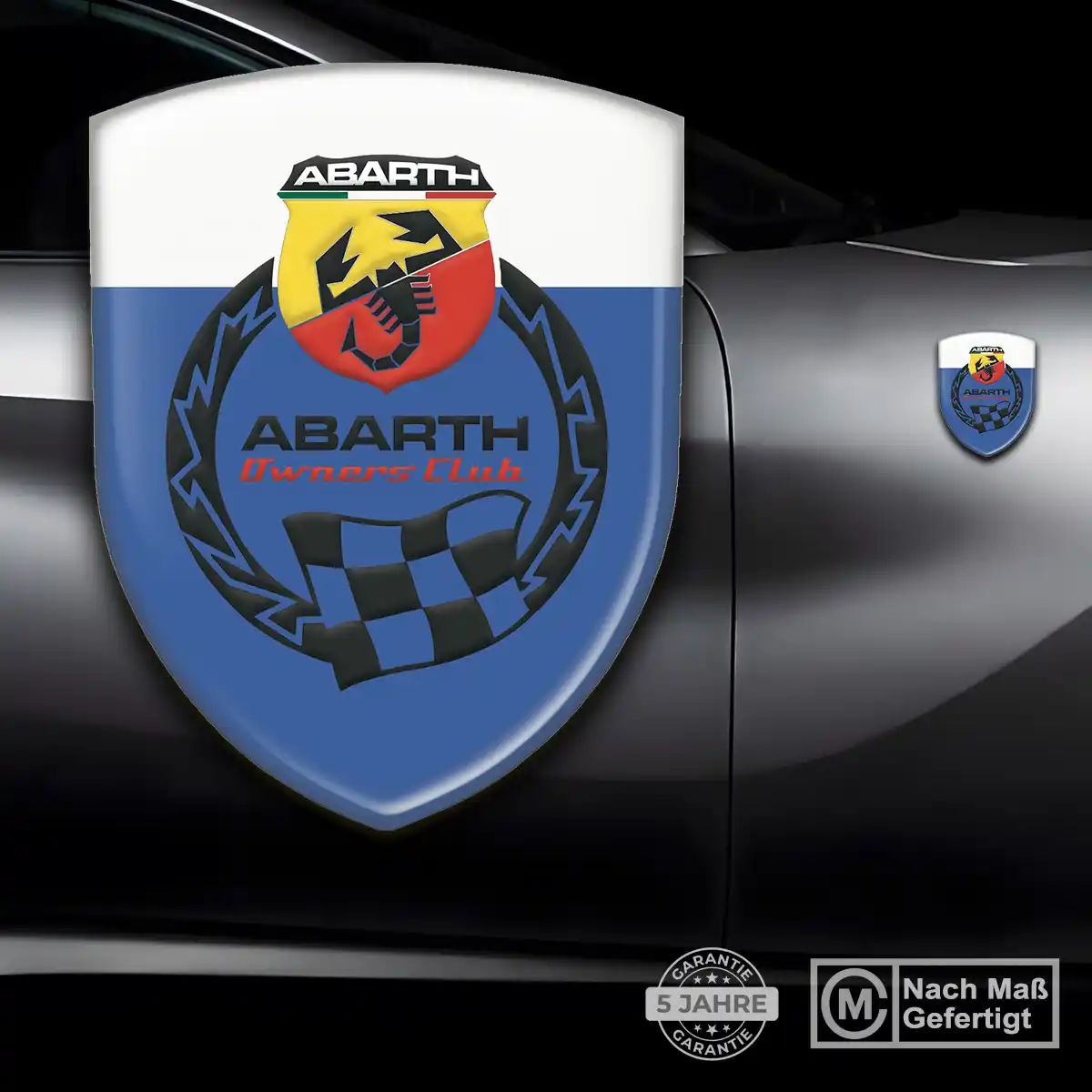 Abarth 3D Gel Aufkleber Höchste Qualität