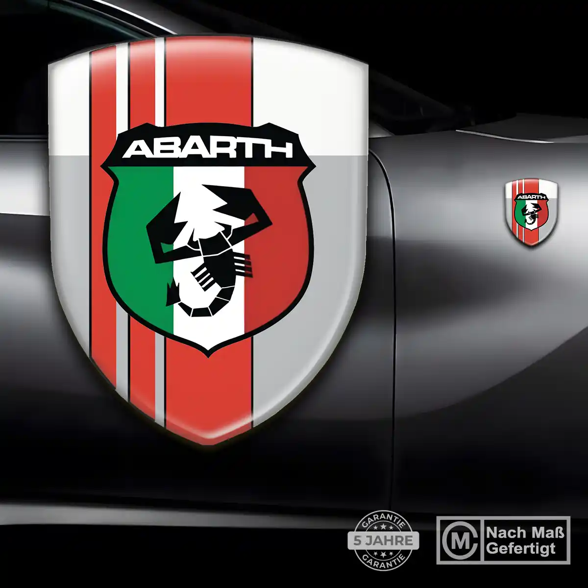 Abarth 3D Gel Aufkleber Hochwertiges Harz