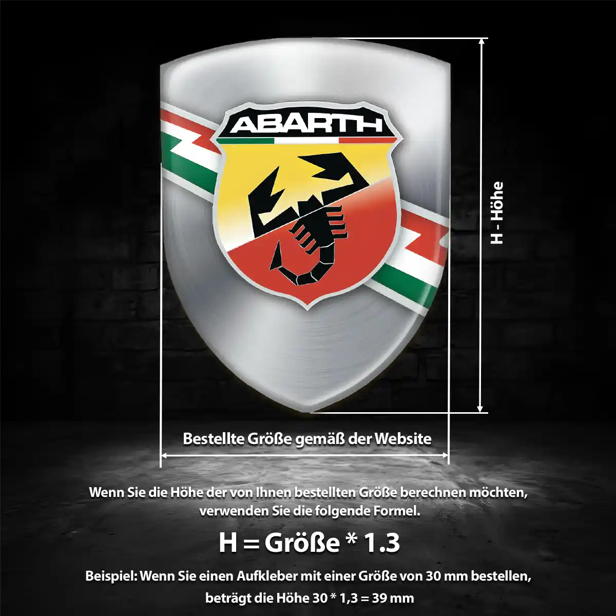 Abarth 3D Gel Aufkleber Limitierte Auflage