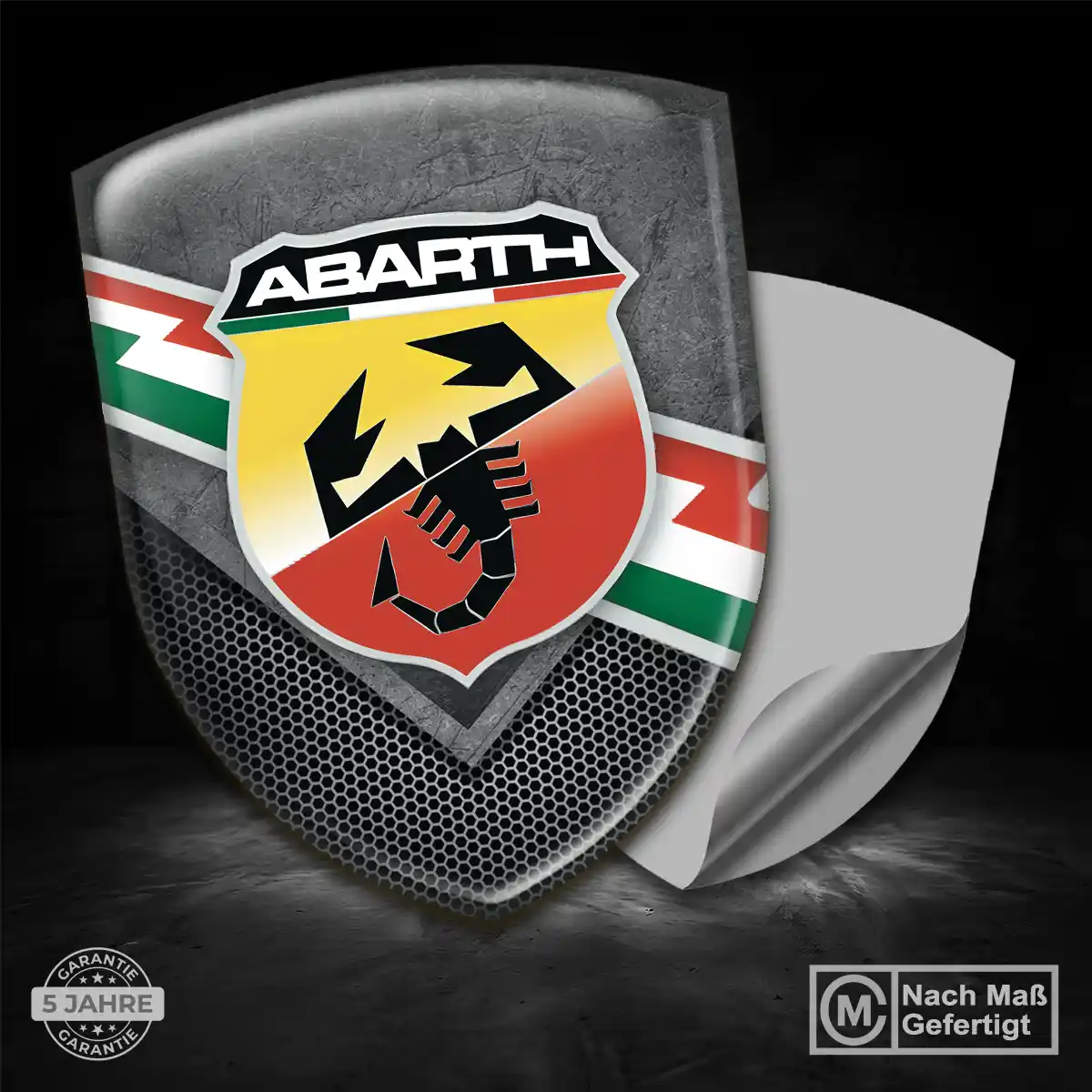 Abarth 3D Gel Aufkleber Modernes Design
