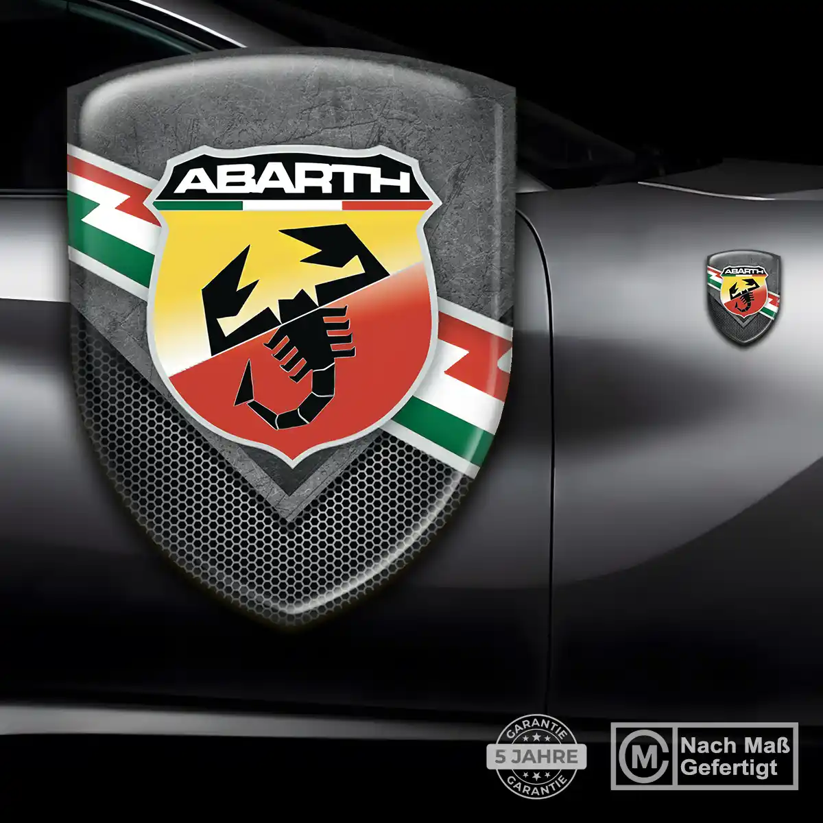 Abarth 3D Gel Aufkleber Modernes Design