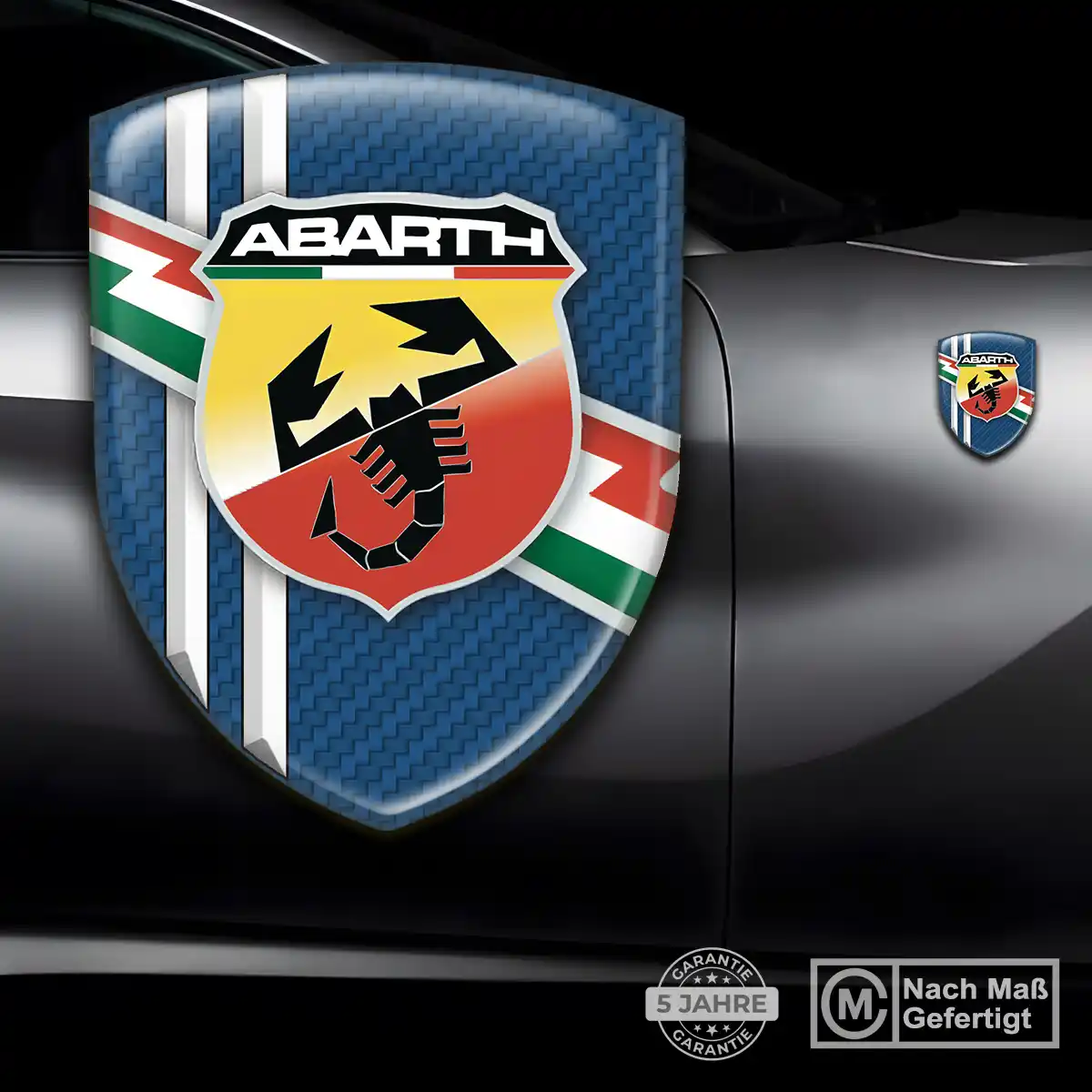 Abarth 3D Gel Aufkleber Premiumqualität