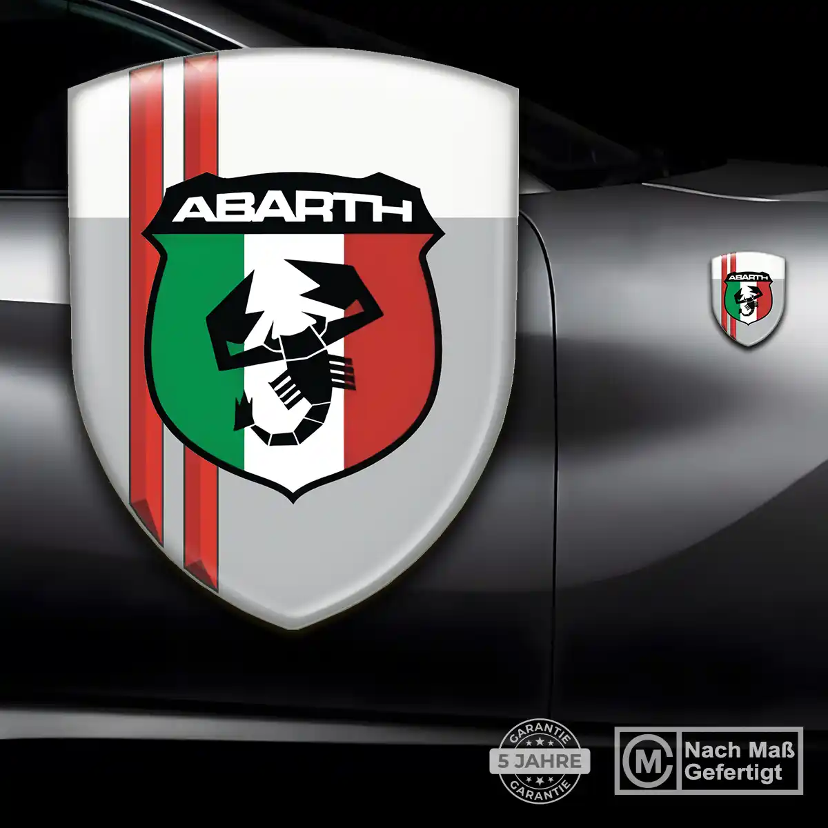 Abarth 3D Gel Aufkleber Silikon Anspruchsvolles Design