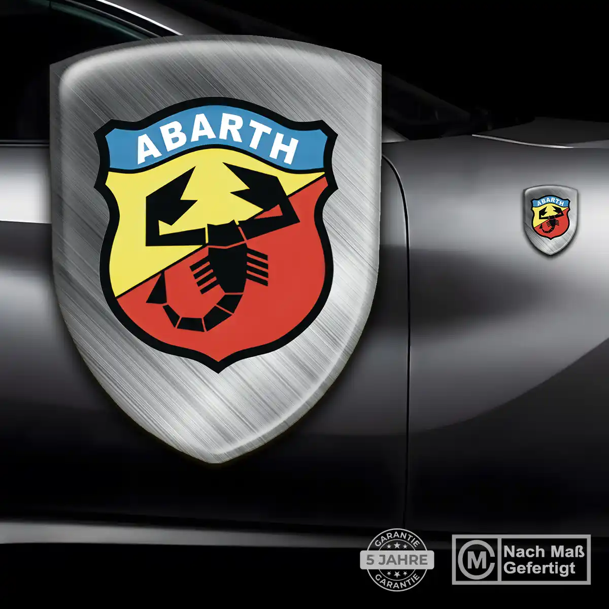 Abarth 3D Gel Aufkleber Silikon Auto Elegantes Design