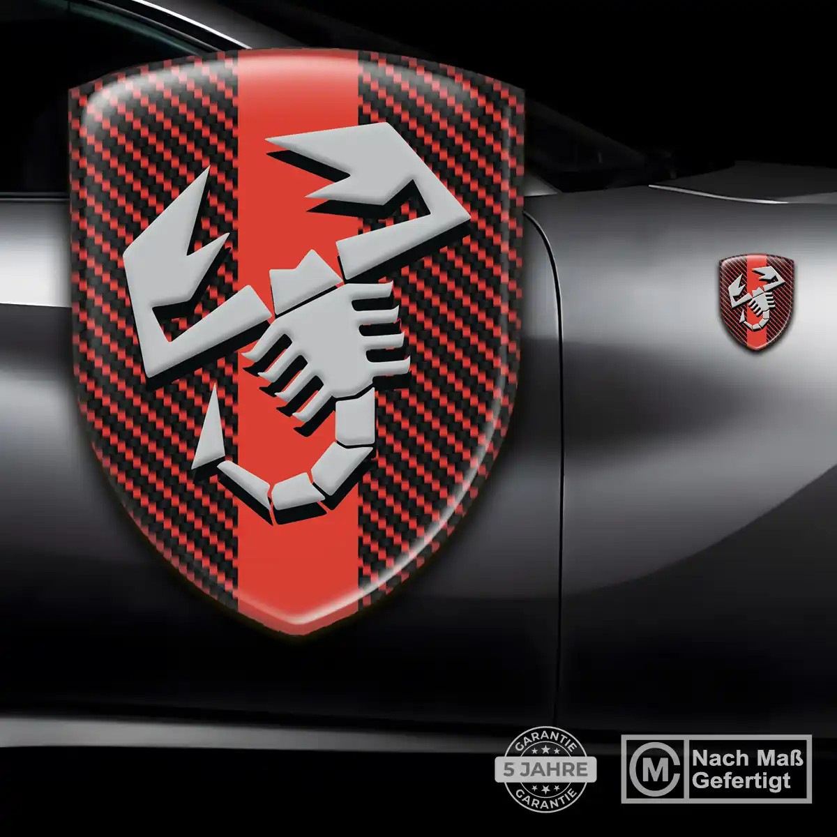 Abarth 3D Gel Aufkleber Silikon Auto Exterieurdesign