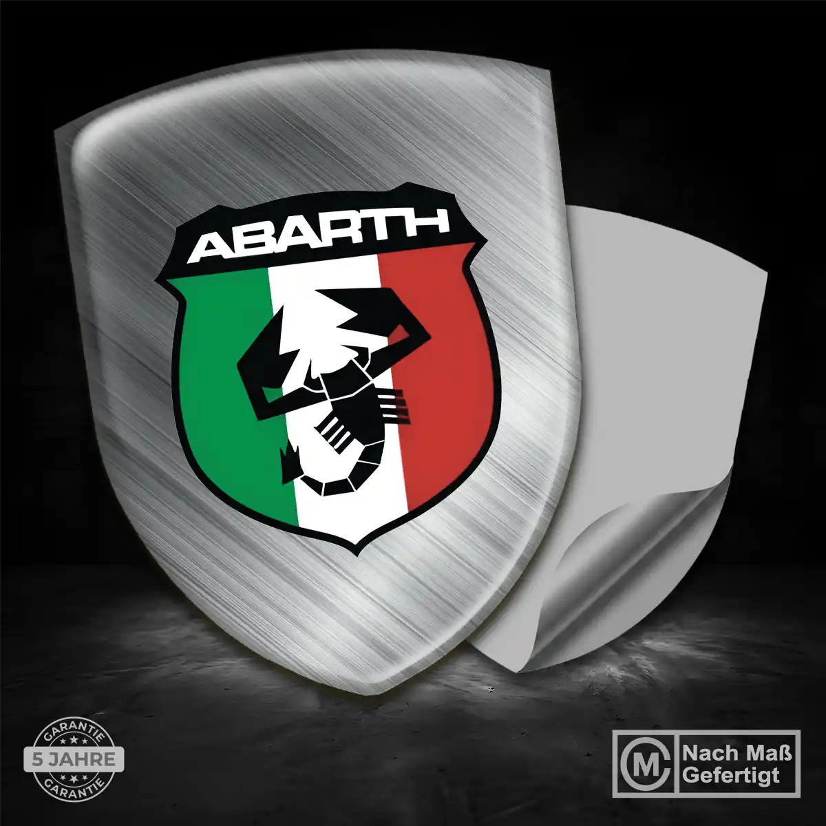 Abarth 3D Gel Aufkleber Silikon Auto Höchste Qualität