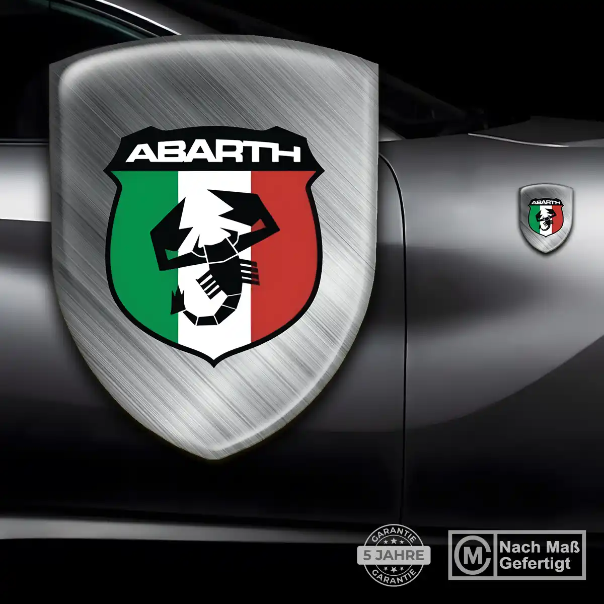 Abarth 3D Gel Aufkleber Silikon Auto Höchste Qualität