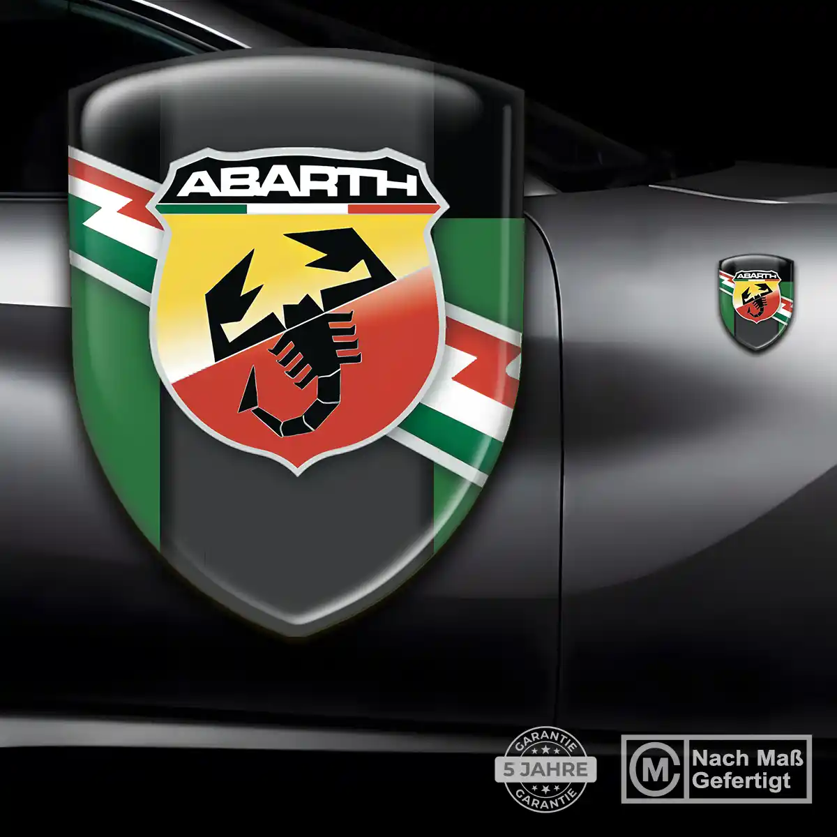 Abarth 3D Gel Aufkleber Silikon Auto Limitierte Auflage