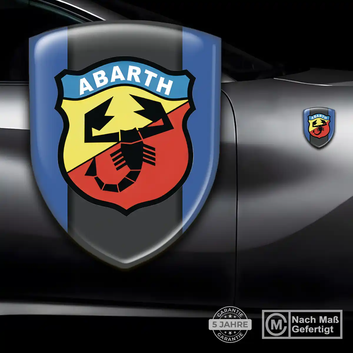Abarth 3D Gel Aufkleber Silikon Auto Luxus-Edition