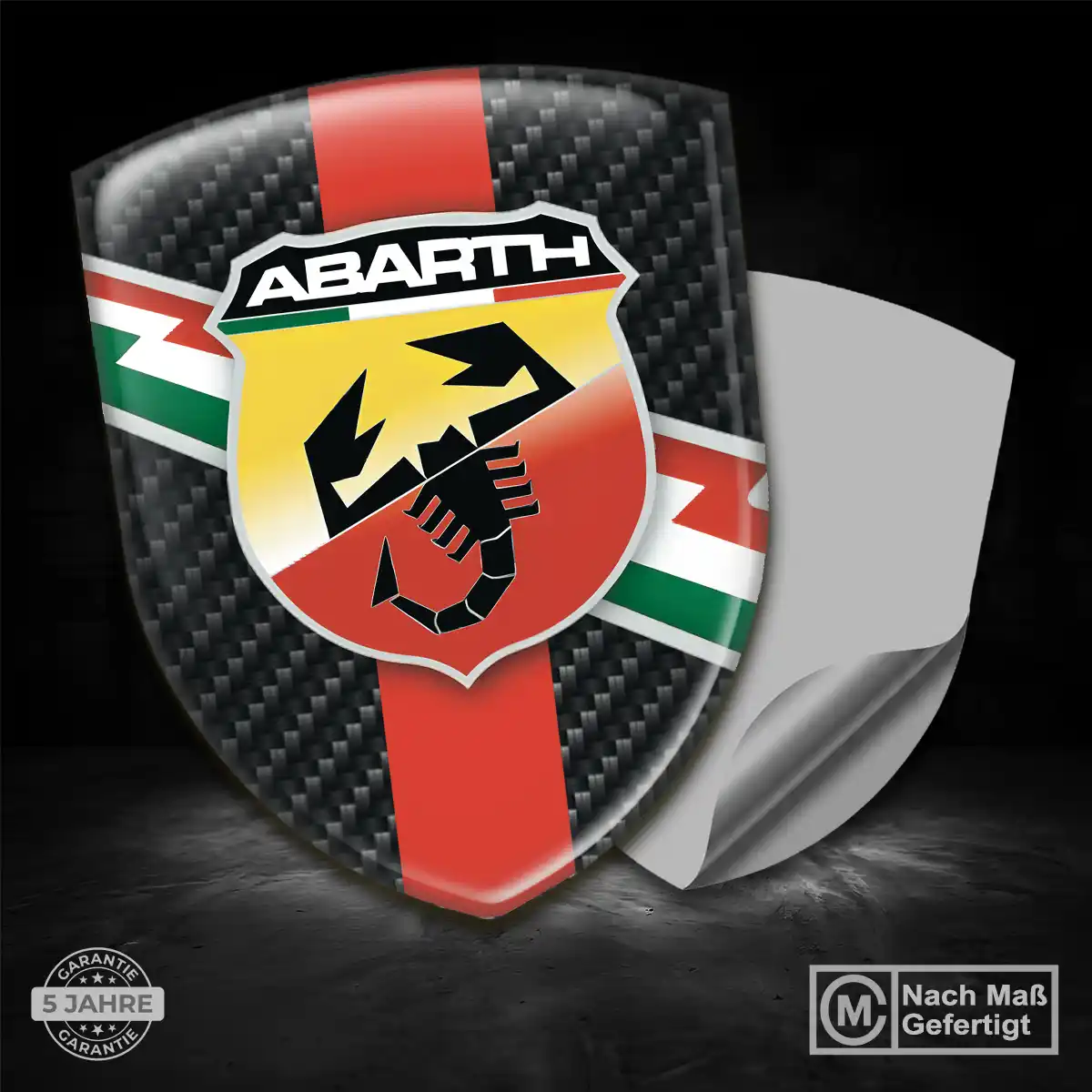 Abarth 3D Gel Aufkleber Silikon Auto Markenedition