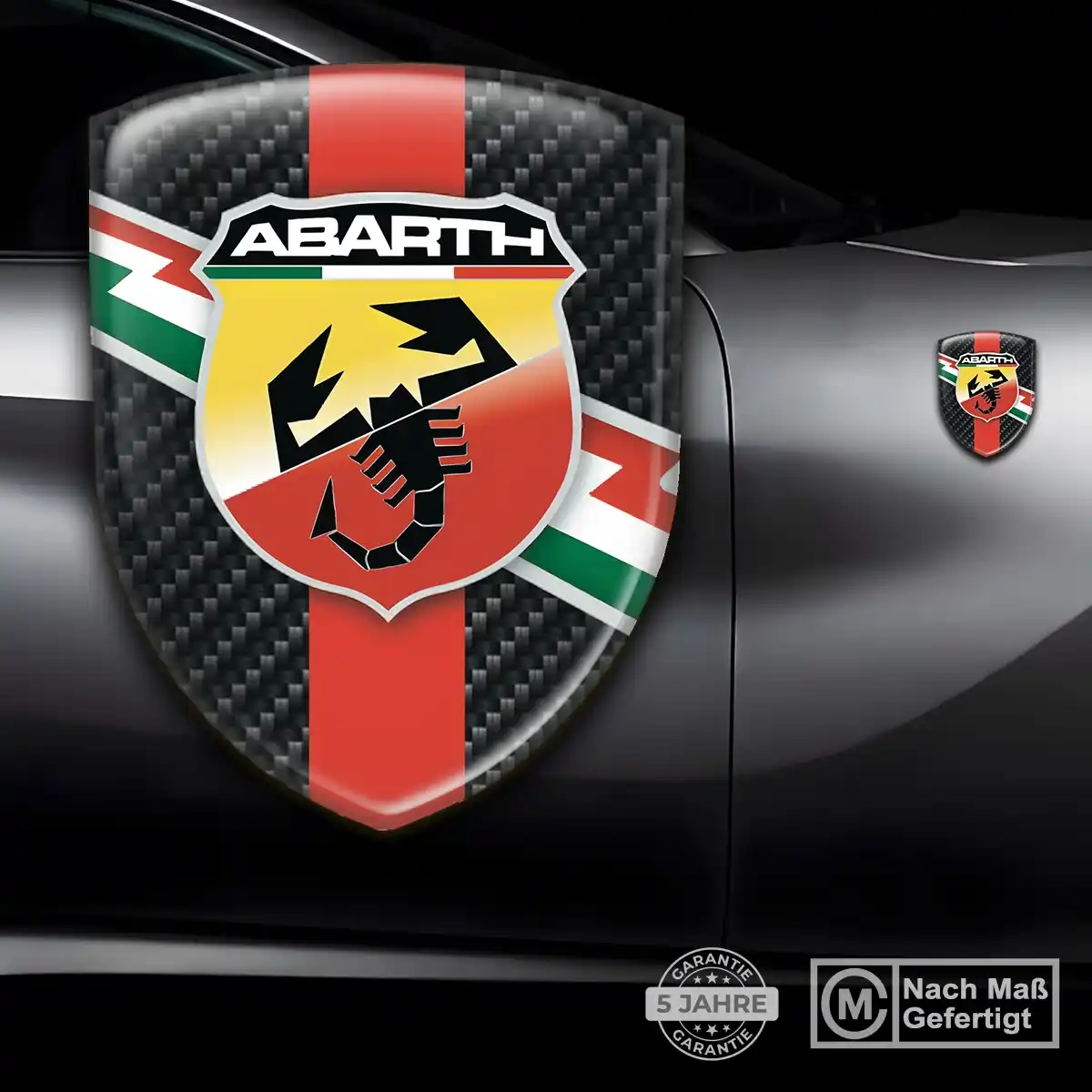Abarth 3D Gel Aufkleber Silikon Auto Markenedition